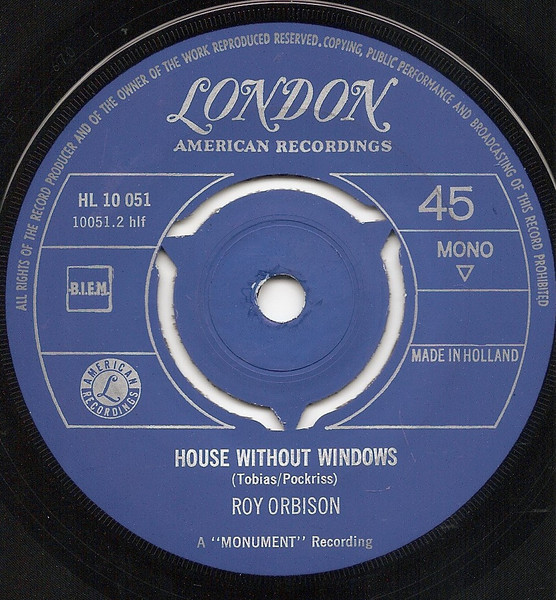 7" | Roy Orbison - Lana / House Without Windows