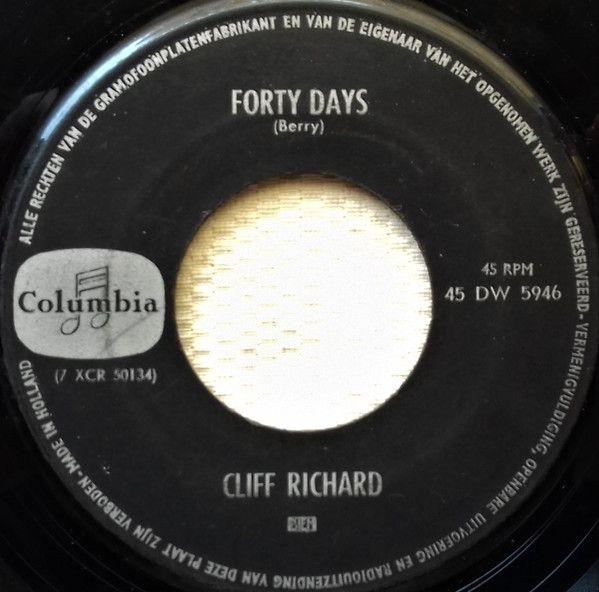 7" | Cliff Richard - Forty Days / Y'Arriva