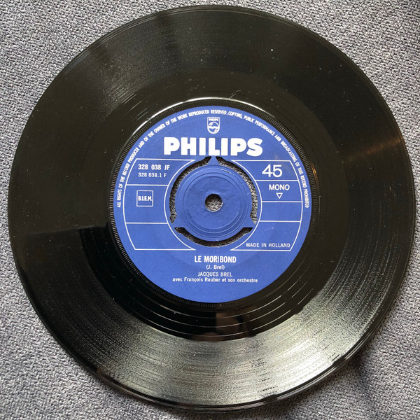 7" | Jacques Brel - Le Moribond / L'ivrogne