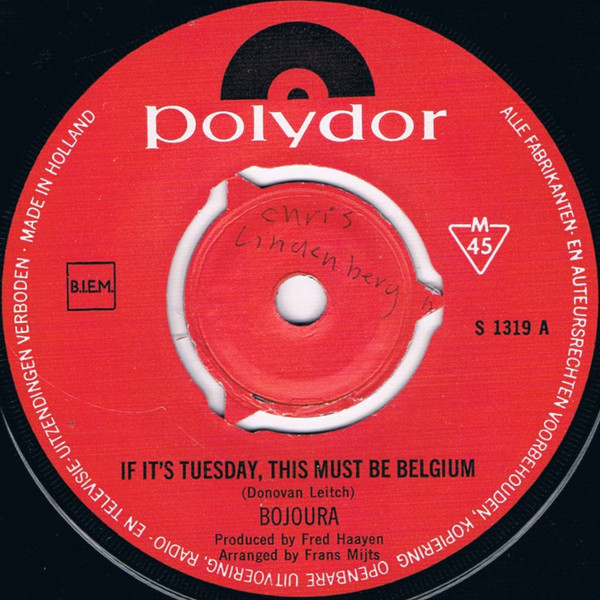 7" | Bojoura - If it is Tuesday, this must be Belgium / In the Corner of my Life