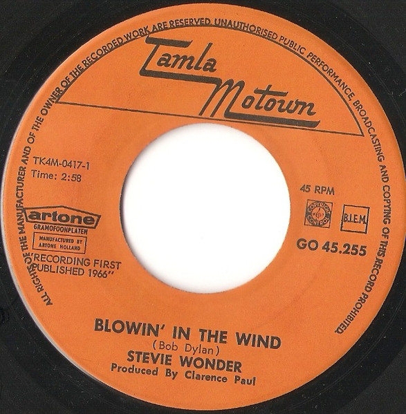 7" | Stevie Wonder - Blowin' in the Wind / Ain't that Asking for Trouble
