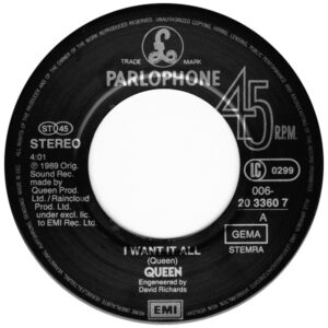 7" | Queen - I Want it All / Hang on in There - Afbeelding 2