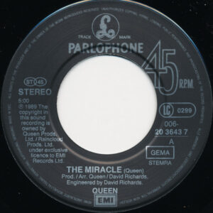 7" | Queen - The Miracle / Stone Cold Crazy - Afbeelding 2