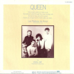 7" | Queen - Las Palabras De Amor (the Words of Love) / Cool Cat - Afbeelding 3