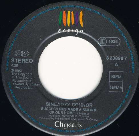 7" | Sinead O'Connor - Succes has made a Failure out of Our Home /You do Something to Me