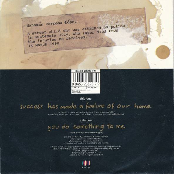 7" | Sinead O'Connor - Succes has made a Failure out of Our Home /You do Something to Me