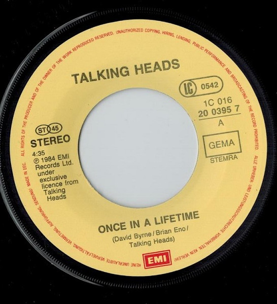 7" | Talking Heads - Once in a Lifetime / Naive Melody