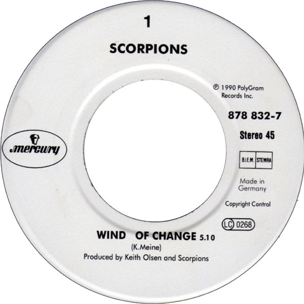 7" | Scorpions - Wind of Change / Restless Nights