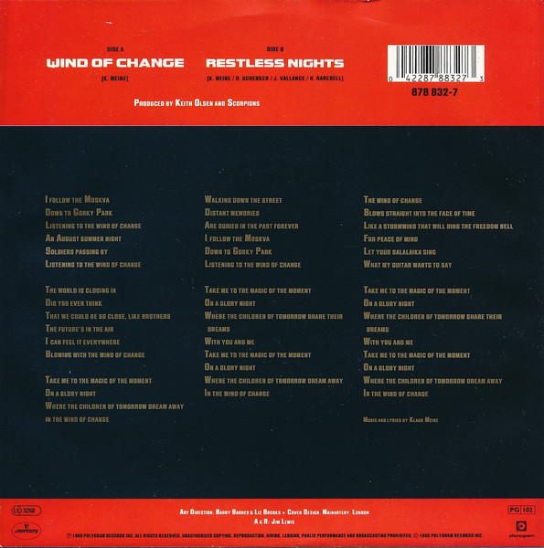 7" | Scorpions - Wind of Change / Restless Nights