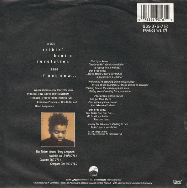 7" | Tracy Chapman - Talkin 'bout a Revolution / If not Now