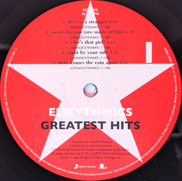 Eurythmics – Greatest Hits (2LP)
