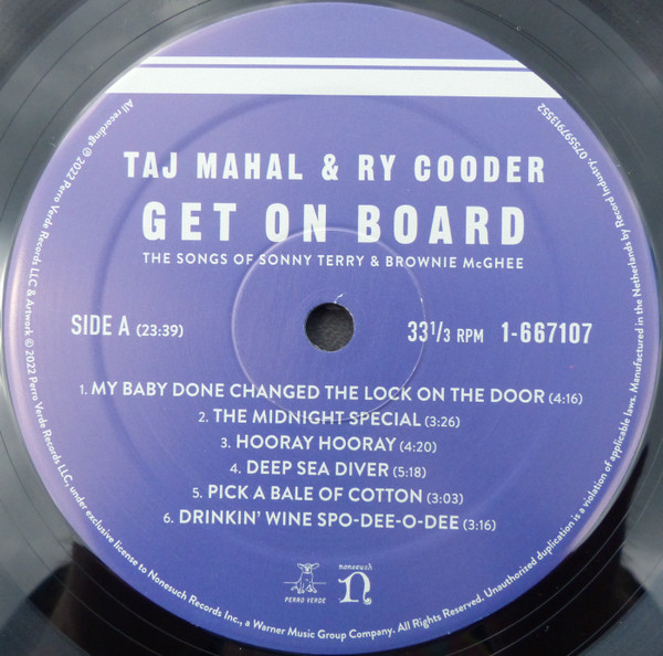 Taj Mahal & Ry Cooder – Get On Board (The Songs Of Sonny Terry & Brownie McGhee)