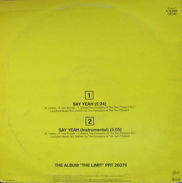 12" | The Limit - Say Yeah (edit)