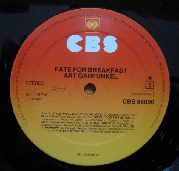 Art Garfunkel - Fate for Breakfast