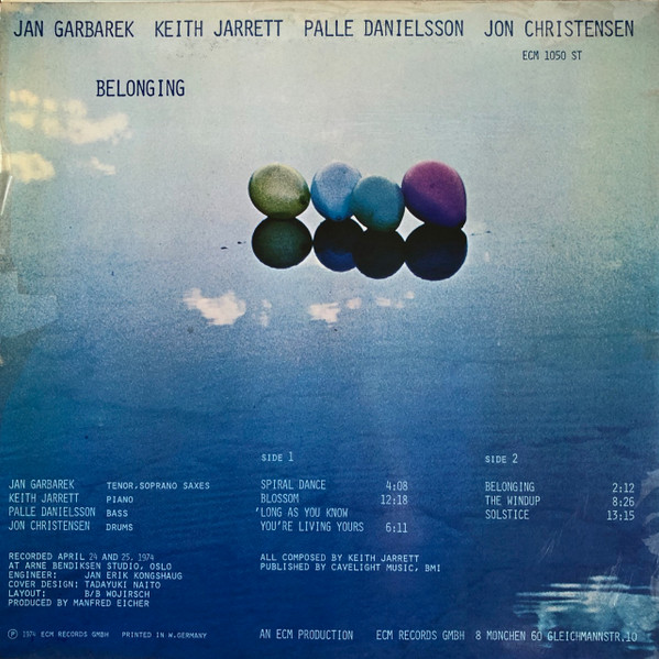 Jan Garbarek/ Keith Jarret/ Palle Danielson/ Jon Christensen - Belonging