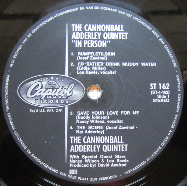 The Cannonball Adderly Quintet - In Person