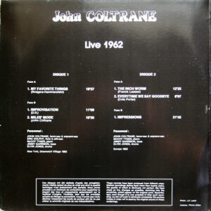 John Coltrane - Live 1962 (2 LP) - Afbeelding 3