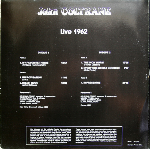 John Coltrane - Live 1962 (2 LP)