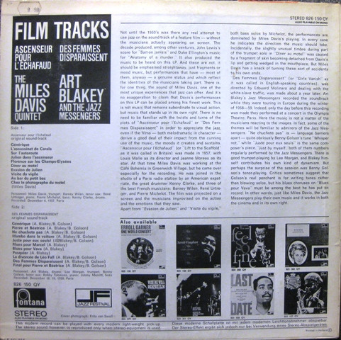 The Miles Davis Quintet / Art Blakey And The Jazz Messengers – Ascenseur Pour L'Echafaud / Des Femmes Disparaissent (Film Tracks)