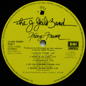 The J. Geils Band – Freeze-Frame - Afbeelding 2