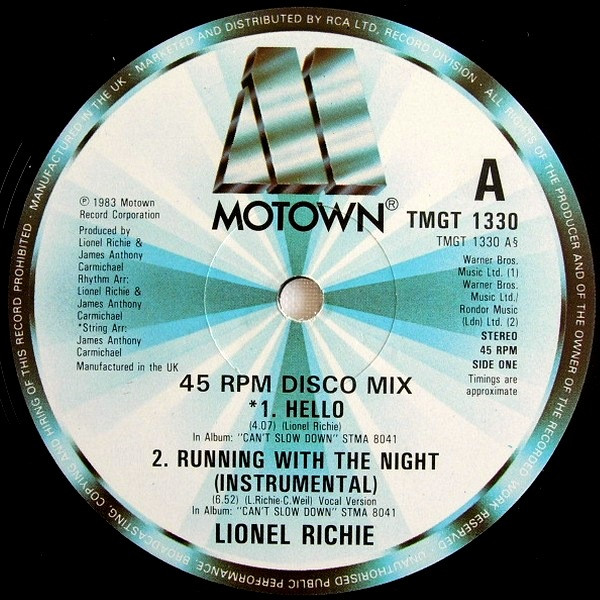 12" | Lionel Richie – Hello