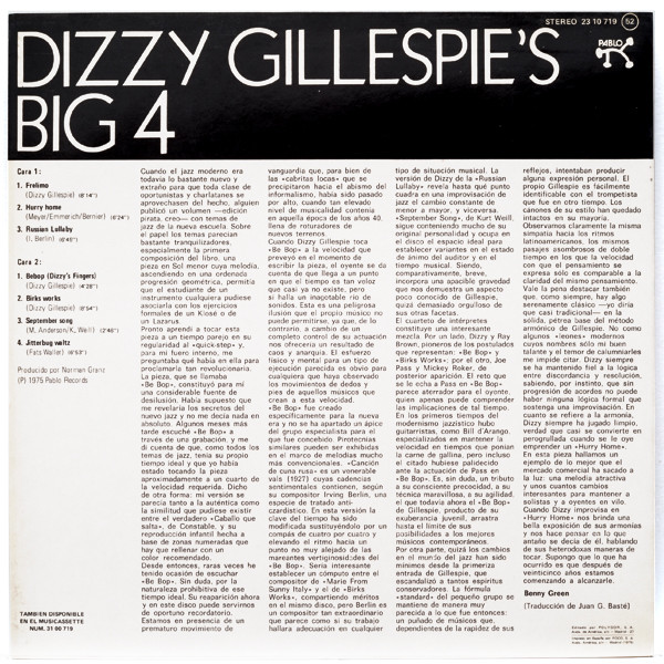 Dizzy Gillespie's Big 4 – Dizzy Gillespie's Big 4