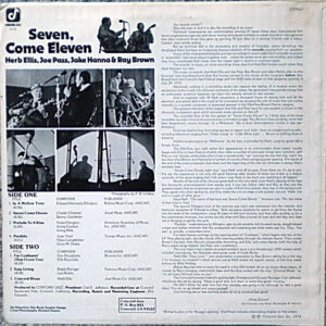 Herb Ellis & Joe Pass Also Featuring Jake Hanna & Ray Brown – Seven, Come Eleven (From Their Live Performance At The Concord Summer Festival) - Afbeelding 3