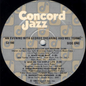 George Shearing And Mel Tormé – An Evening With George Shearing And Mel Tormé - Afbeelding 2