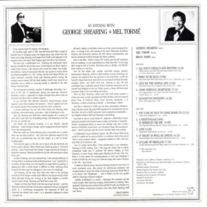 George Shearing And Mel Tormé – An Evening With George Shearing And Mel Tormé - Afbeelding 3