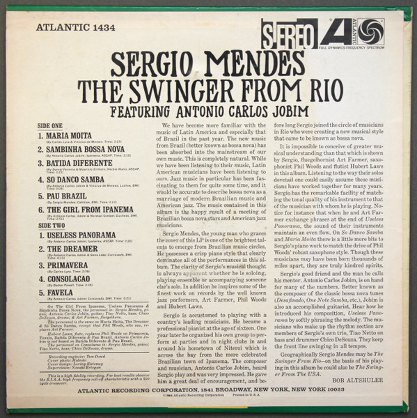 Sergio Mendes Featuring Antonio Carlos Jobim – The Swinger From Rio
