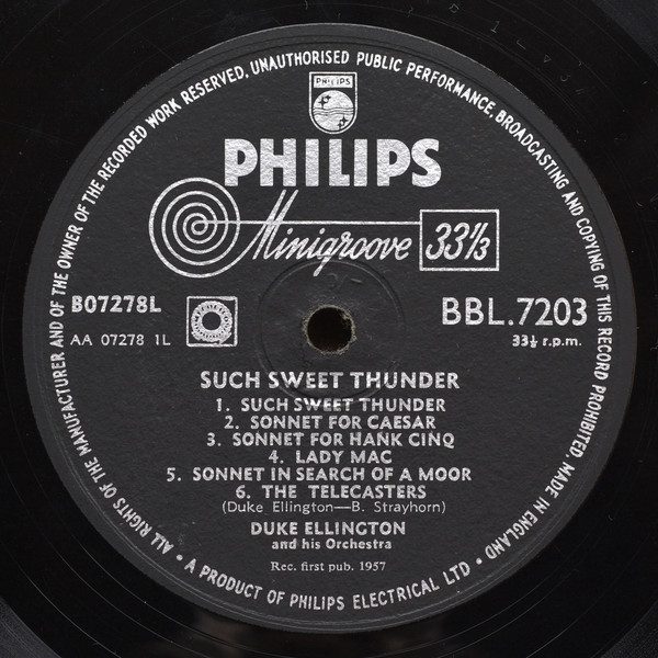 Duke Ellington And His Orchestra – Such Sweet Thunder
