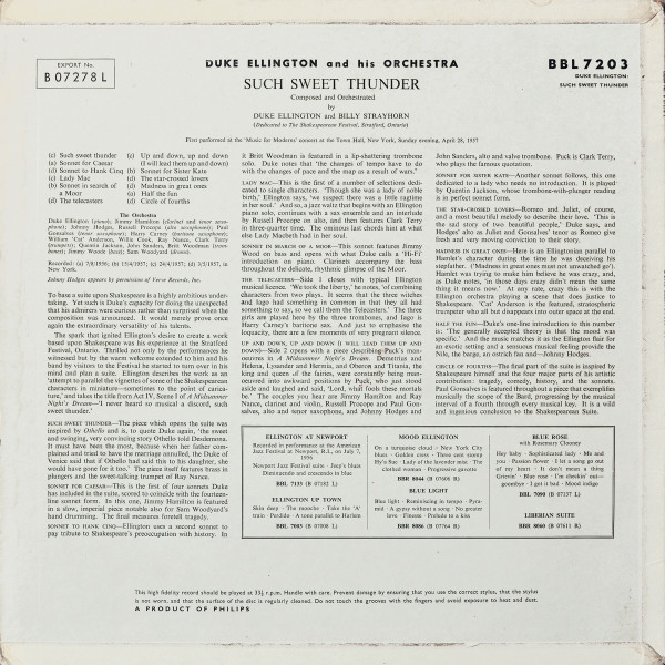 Duke Ellington And His Orchestra – Such Sweet Thunder