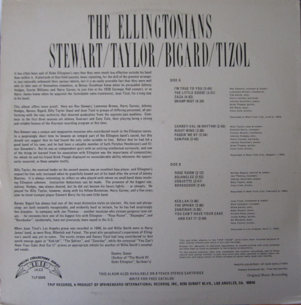 Stewart* / Taylor* / Bigard* / Tizol* – The Ellingtonians 1944