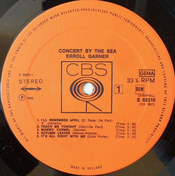 Erroll Garner – Concert By The Sea