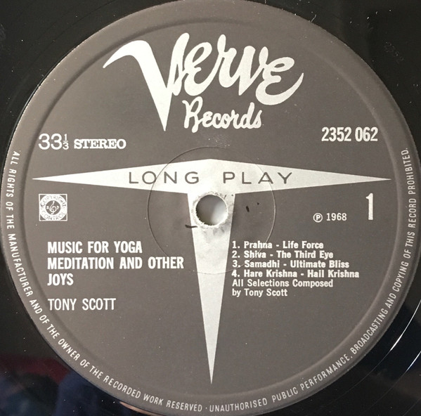 Tony Scott – Music For Yoga Meditation And Other Joys