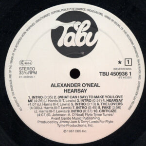 Alexander O'Neal – Hearsay - Afbeelding 2