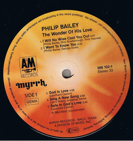 Philip Bailey – The Wonders Of His Love