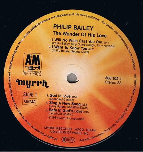 Philip Bailey – The Wonders Of His Love