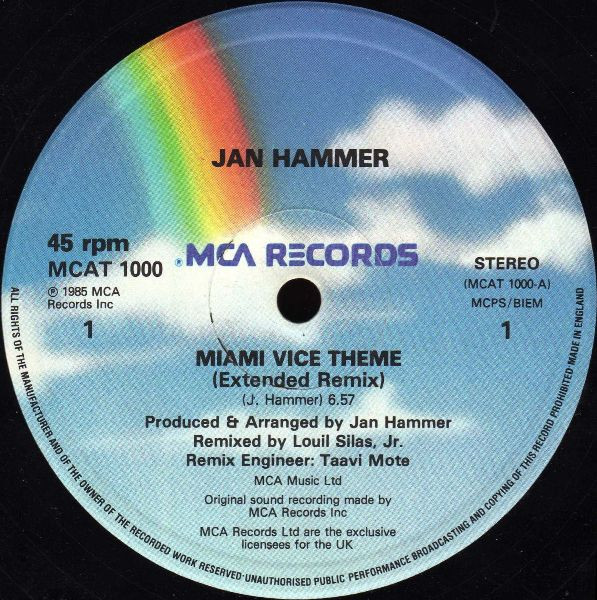12" | Jan Hammer - Miami Vice Theme (Extended version)