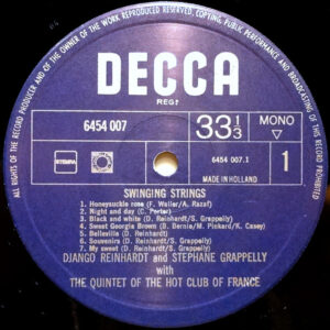 Django Reinhardt and Stephane Grappely - Swinging Strings - Afbeelding 2