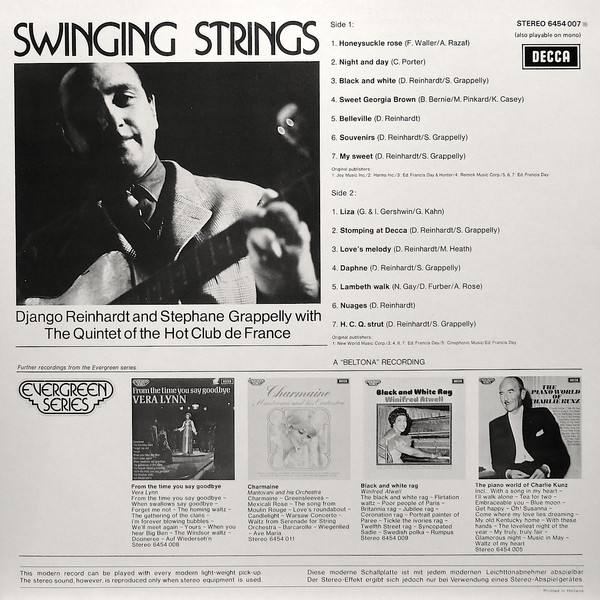 Django Reinhardt and Stephane Grappely - Swinging Strings