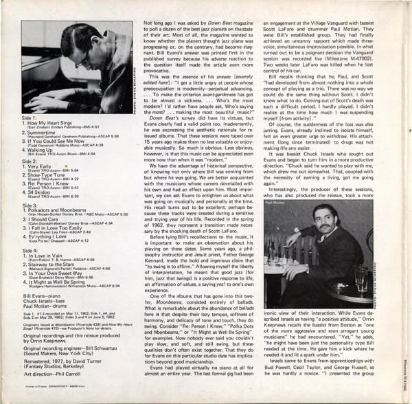 Bill Evans - The Second Trio (2 LP)
