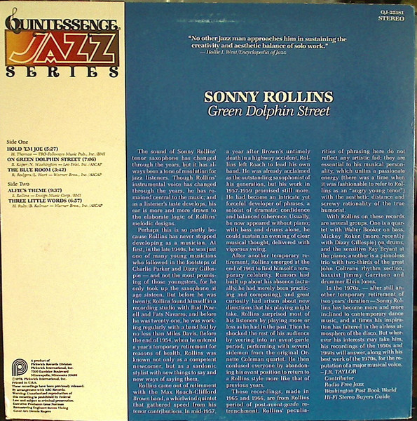 Sonny Rollins - Green Dolphin Street