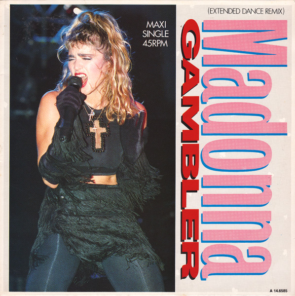 12" | Madonna - Gambler (extended remix) / Gambler (instrumental) / Nature of the Beach