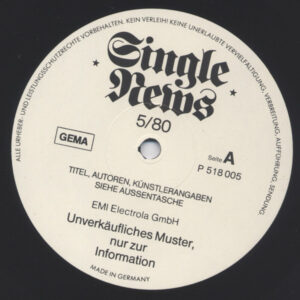 Various - Single 5'80 (compilatie, 'Unverkaufliches Muster, nur fur information') - Afbeelding 2