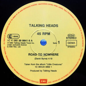 12" | Talking Heads - Road to Nowhere / Television Man (extended mix) - Afbeelding 2
