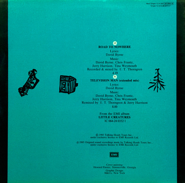 12" | Talking Heads - Road to Nowhere / Television Man (extended mix)
