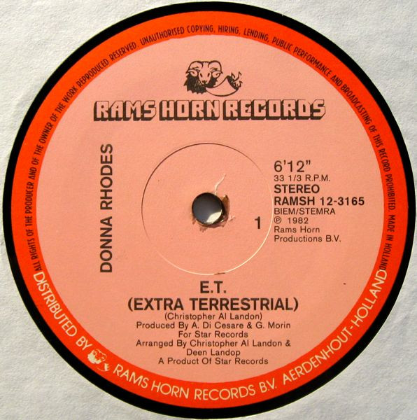 12" | Donna Rhodes - E.T. (Extra Terrestrial)