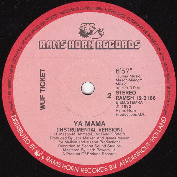 12" | Wuf Ticket - Ya Mama