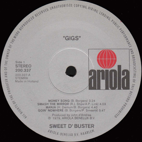 Sweet d'Buster - Gigs